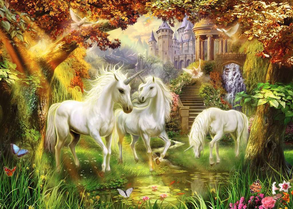 Ravensburger Jigsaw Puzzle : Unicorns in the Forest 1000pc